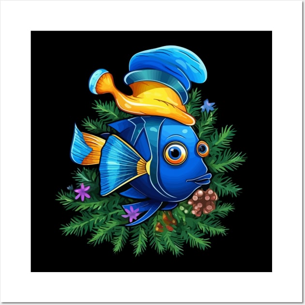 Blue Tang Christmas Wall Art by JH Mart